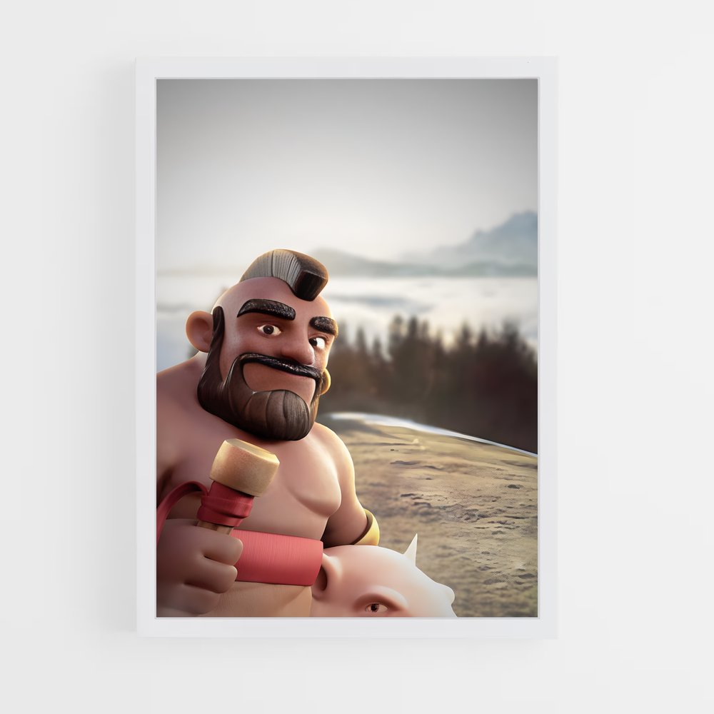 Poster Le Cavalier Cochon – affiche Clash royale (vue 3)